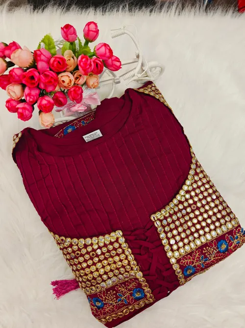NECK HEAVY DESIGN ANARKALI KURTI AK17
